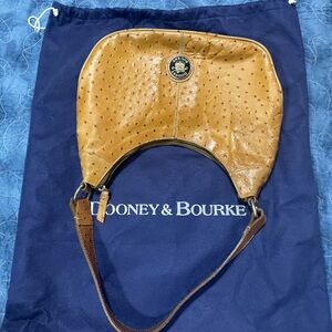 Dooney & Bourke Tan Ostrich Leather Hobo Bag